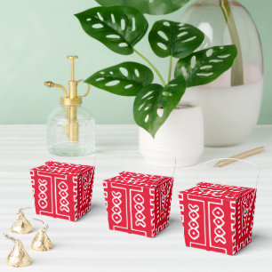Ballotins Conception de tissu boueux moderne rouge et blanc 