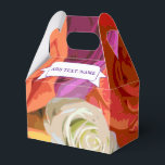 Ballotins Conception florale nom personnalisé<br><div class="desc">Conception florale colorée. Boîtes de faveur personnalisées. Modifier le texte pour personnaliser. Idée de décoration de fête.</div>