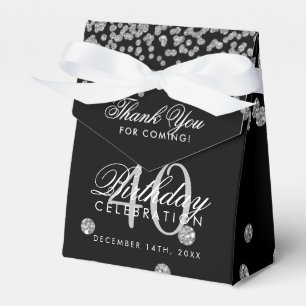 Ballotins Confetti, Merci de 40e anniversaire noir d'argent