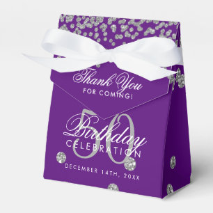 Ballotins Confetti Purple, Merci d'anniversaire de 50 ans d'