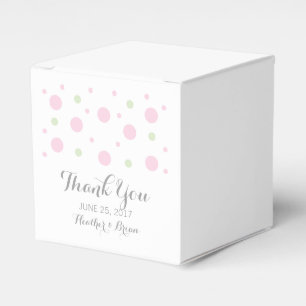 Ballotins Confetti Vert rose - Boîtes de mariage favori