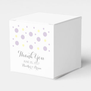Ballotins Confetti violet jaune mariage Favor Boxes