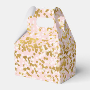 Ballotins Confettis roses blancs d'or