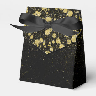 Ballotins Confettis scintillants d'or sur le noir