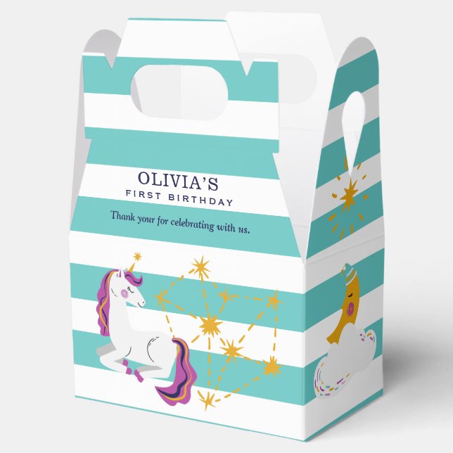 Ballotins Constellation Unicorne Vert 1er anniversaire Merci (Ouvert)