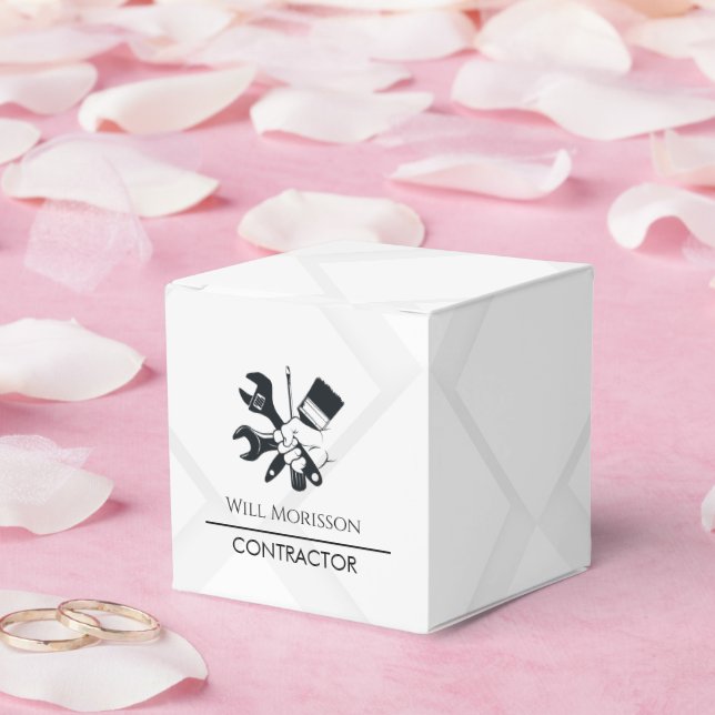Ballotins Construction de blocs en noir et blanc moderne (Mariage)