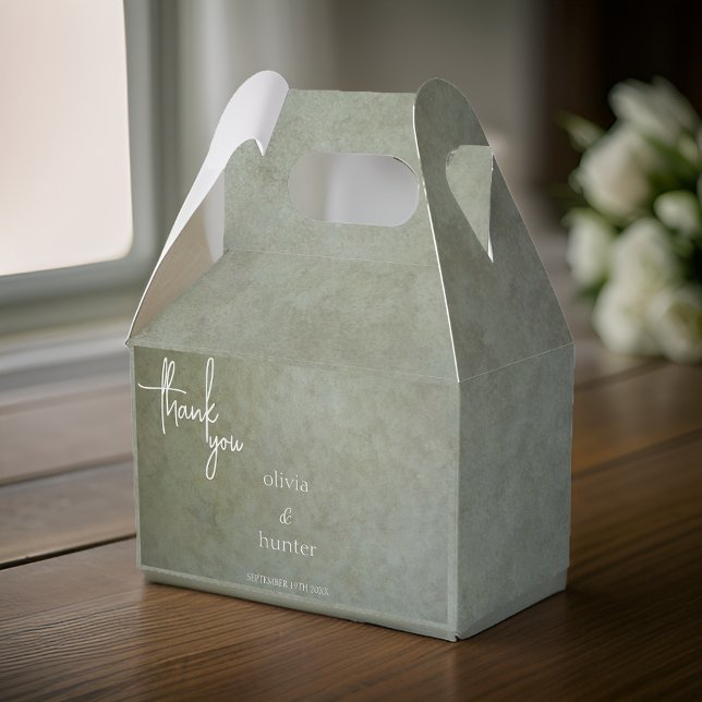 Ballotins Contemporain Golden Sage Faux Suede Paint Mariage (Créateur téléchargé)