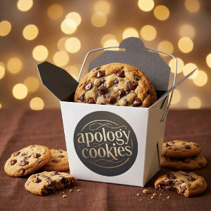 Ballotins Cookies d'excuse dorés et bruns ludiques artistiqu