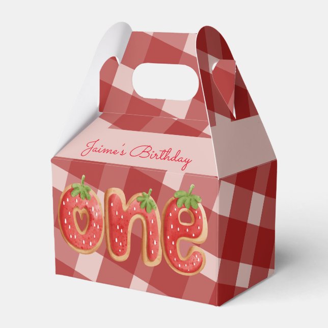 Ballotins Cookies Plaid Anniversaire Fête Fraise (Verso)