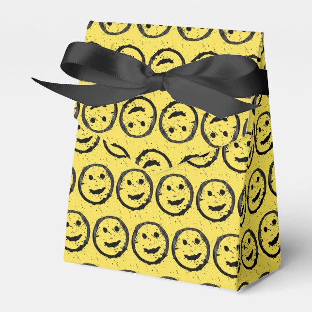 Ballotins Cool Sardé Joyeux visage souriant motif jaune (Verso)