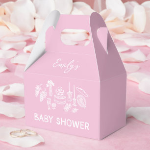 Ballotins Coquette rose baby shower à main moderne