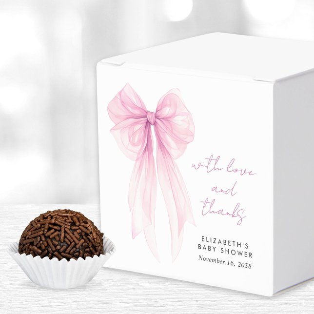 Ballotins Coquette rose Bow Aquarelle bébé fille douche (Créateur téléchargé)
