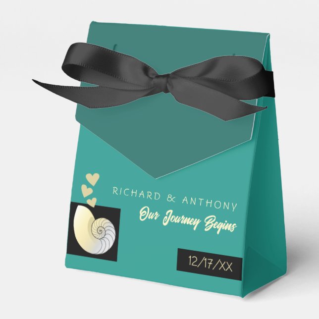 Ballotins Coquillage et Coeurs, Mariage plage (Verso)