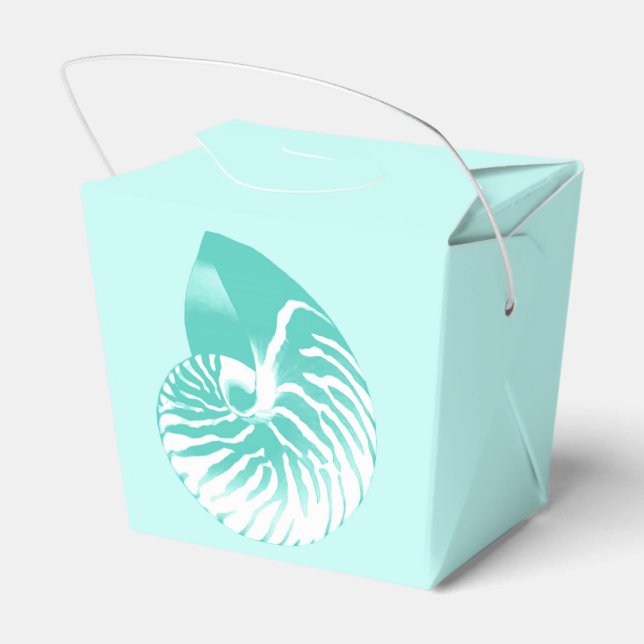 Ballotins Coquille de Nautilus - turquoise, aqua et blanc (Arrière)