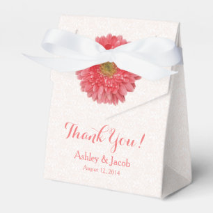 Ballotins Corail Gerbera Daisy Blanc Mariage Mariage Merci