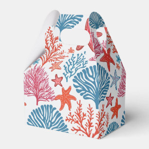 Ballotins Corail tropical et motif d'étoiles de mer