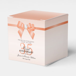 Ballotins Coral Bow & Ribbon 35e anniversaire de Mariage
