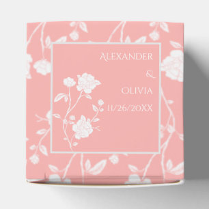 Ballotins Coral Rose mariage Favor Box