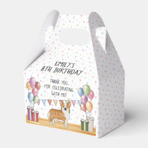Ballotins Corgi Pembroke Gallois Rouge Pastel Anniversaire M
