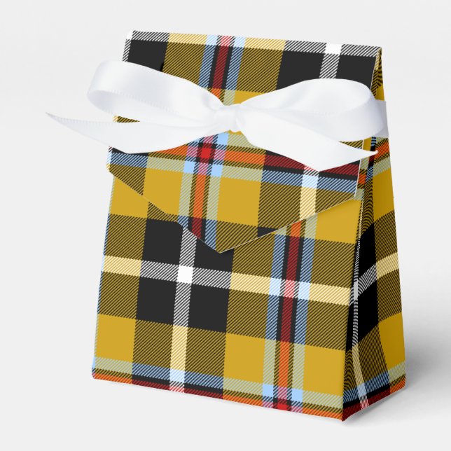 Ballotins Cornouailles National Tartan Jaune et Noir Plaid (Verso)