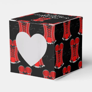 Ballotins Corset rouge coquin en forme de cœur