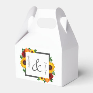 Ballotins Coucher de soleil Tournesol Rose Floral Mariage