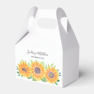 Ballotins Country Sunflowers Aquarelle Mariage Favor Box