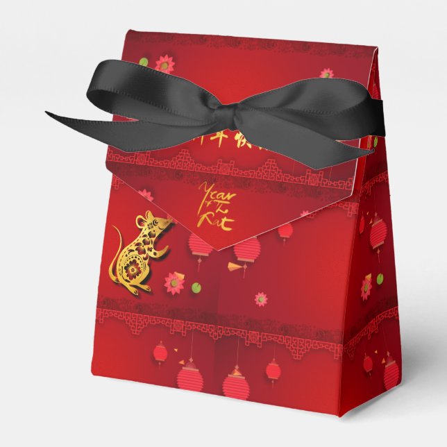 Ballotins Coupe en papier de l'année Rat FB lanternes stylis (Verso)