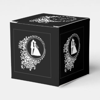 Ballotins Couple romantique moderne Silhouette Ballotin fonc