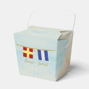 Ballotins Couples Monogramme Signal Maritime Drapeaux Aquare