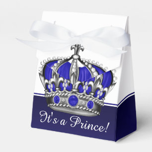 Ballotins Couronne argentée bleue Prince garçon Baby Shower