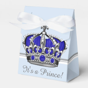 Ballotins Couronne argentée bleue Prince Garçon Baby Shower