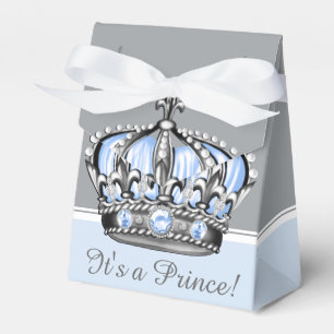 Ballotins Couronne argentée bleue Prince garçon Baby Shower