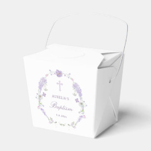 Ballotins Couronne de baptême en lilas floral lavande à empo