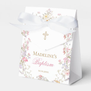 Ballotins couronne de fleurs aquarelle Baptême