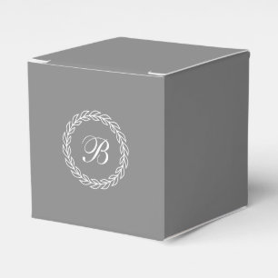 Ballotins Couronne de laurier gris avec monogramme personnal