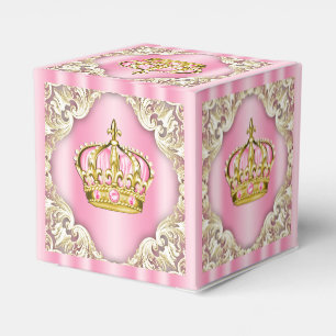Ballotins Couronne de princesse élégante rose et or