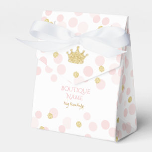 Ballotins Couronne de princesse rose paillettes dorées confe