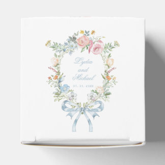 Ballotins Couronne florale élégante Monogramme de mariage