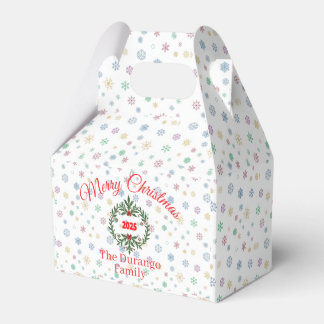 Ballotins Couronne florale festive de Noël personnalisable