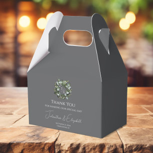 Ballotins Couronne Monogramme Eucalyptus moderne   Gray