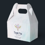 Ballotins Crâne Boho avec Papillons et Fleurs Merci<br><div class="desc">Boîtes de remerciement pour anniversaire (ou mariage) avec un fond aquarelle turquoise et pastel. Un crâne d'animal boho chic avec un bouquet floral sur la tête et de petits papillons voltigeant autour.</div>