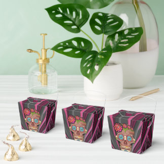 Ballotins Crâne en sucre aspect bois sculpté avec couronne f