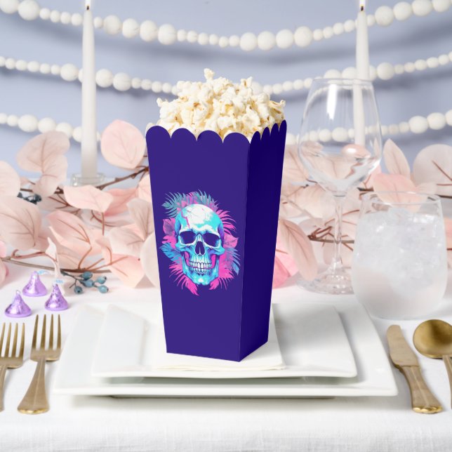 Ballotins Crâne floral en style Vaporwave (Mariage)