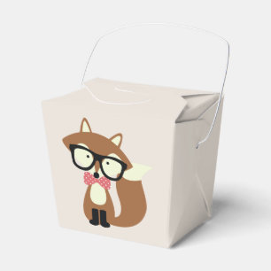 Ballotins Cravate et lunettes Hipster Brown Fox personnalisé