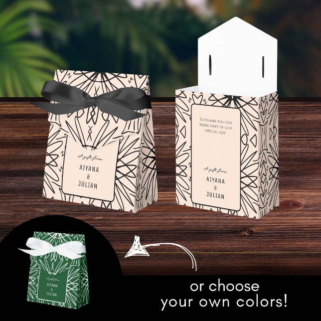 Ballotins Crème Boho unique et Motif noir (Créateur téléchargé)