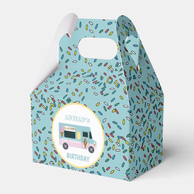 Ballotins Crème glacée Conception Camion Anniversaire (Verso)
