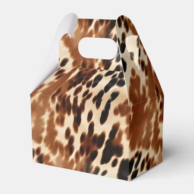 Ballotins Crème Western Cowboy Brown Noir Cowhide (Verso)