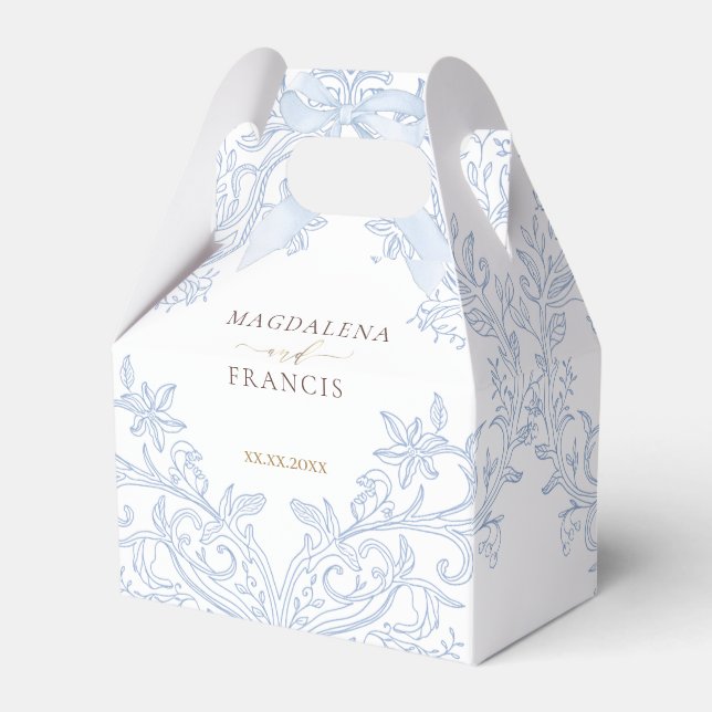 Ballotins crête de bleu d'aquarelle | mariage (Verso)