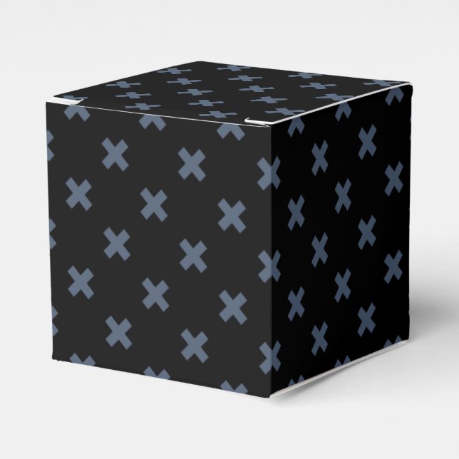 Ballotins Crochets bleu-gris sur noir (Verso)
